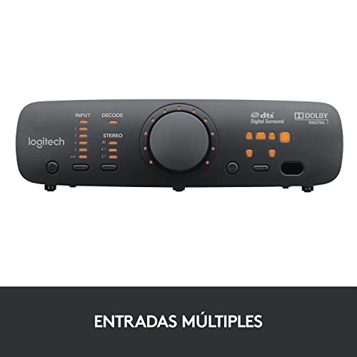 Logitech Z906 5.1 Sistema de Audio con Sonido Envolvente THX, Certificado Dolby&DTS, 500 W RMS, Multi-Dispositivos, Entradas Audio Múltiples, PC/PS4/Xbox/TV/Móvil/Tablet - Negra
